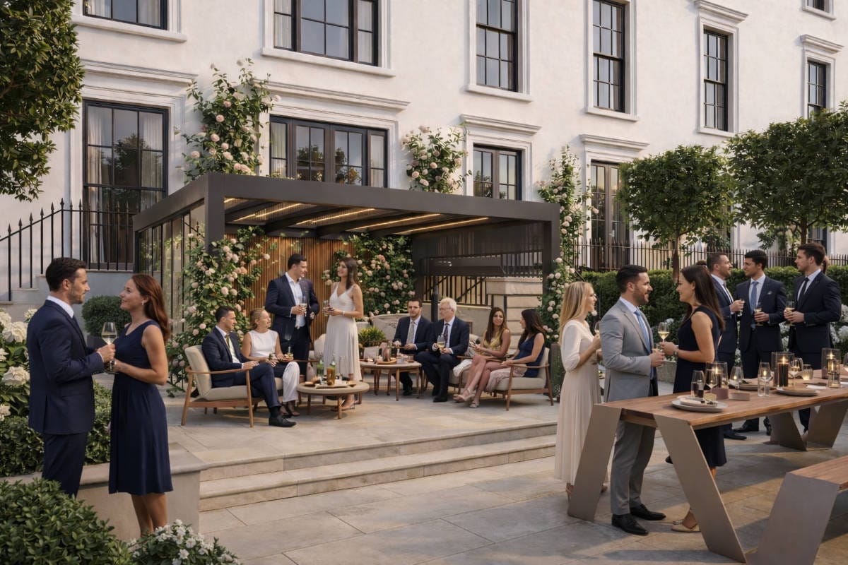 Calista pergola for a celeebration